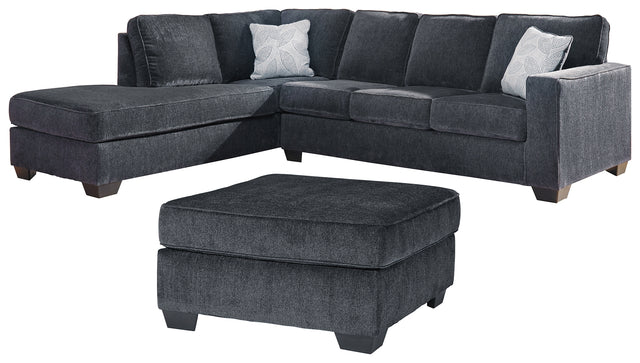 Altari 3-Piece Sleeper Sectional with Ottoman (Oversized Accent Ottoman, Left-Arm Facing Corner Chaise, Right-Arm Facing Full Sofa Sleeper)