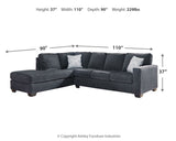 Altari 2-Piece Sectional with Chaise (Color: Slate)