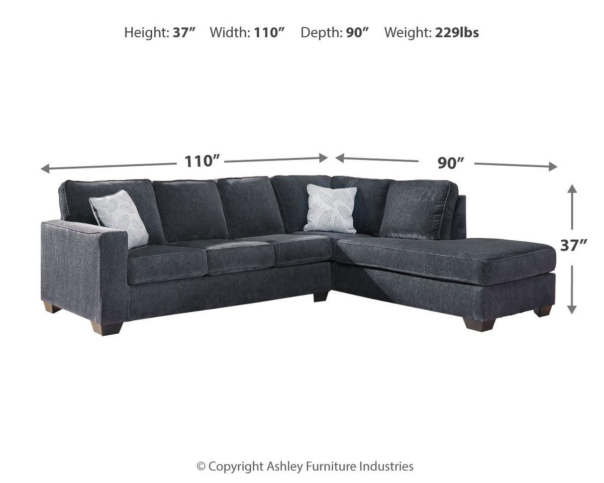 Altari 2-Piece Sectional with Chaise (Color: Slate)