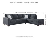 Altari 2-Piece Sectional with Chaise (Color: Slate)