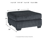 Altari Oversized Accent Ottoman (Color: Slate)