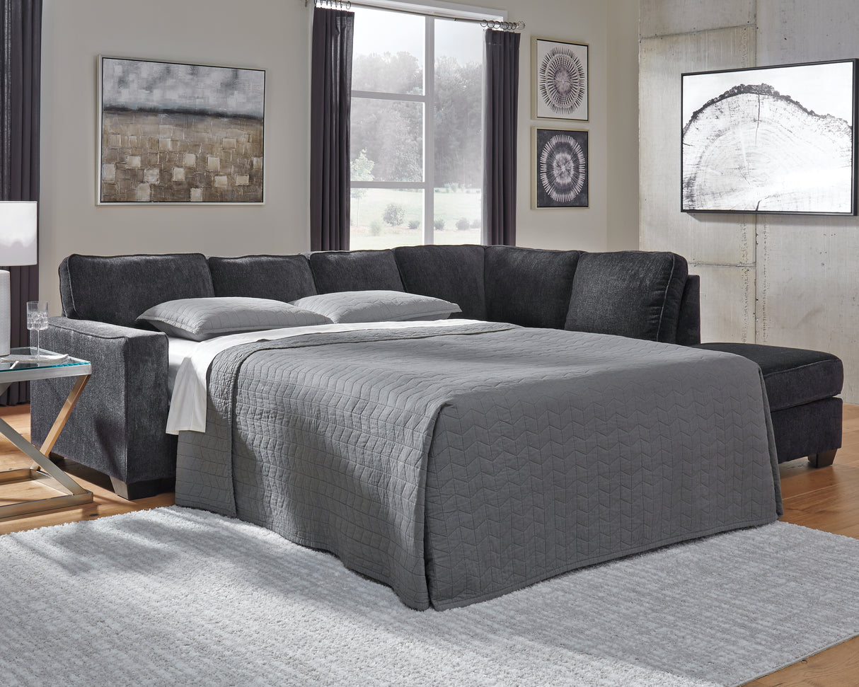 Altari 2-Piece Sleeper Sectional with Chaise (Color: Slate)