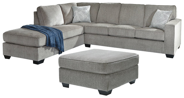Altari 3-Piece Sleeper Sectional with Ottoman (Left-Arm Facing Corner Chaise, Right-Arm Facing Full Sofa Sleeper, Oversized Accent Ottoman)