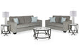 Altari 4-Piece 7 Piece Living Room (Sofa, Loveseat, Tarrin Table (Set of 3), Steuben Table Lamp (Set of 2))