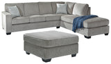 Altari 3-Piece Sectional with Ottoman (Left-Arm Facing Sofa, Right-Arm Facing Corner Chaise, Oversized Accent Ottoman)