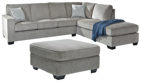 Altari 3-Piece Sectional with Ottoman (Left-Arm Facing Sofa, Right-Arm Facing Corner Chaise, Oversized Accent Ottoman)