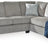 Altari 2-Piece Sleeper Sectional with Chaise (Color: Alloy)