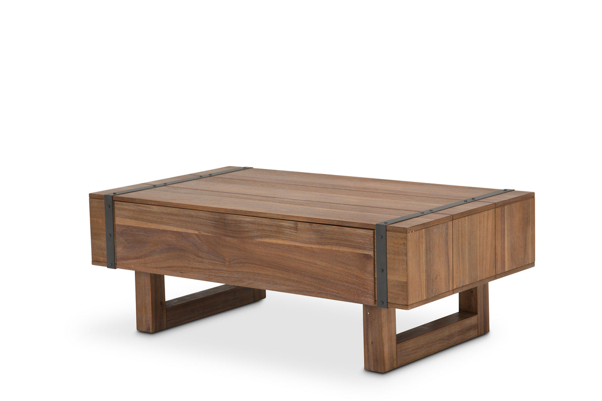 Brooklyn Walk - Rectangular Cocktail Table - Burnt Umber