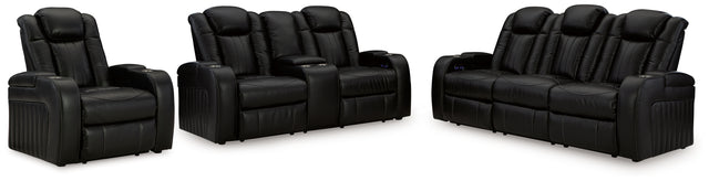 Caveman Den 3-Piece Sofa, Loveseat and Recliner (Power Reclining Sofa, Power Reclining Loveseat with Console, Power Recliner)