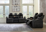 Caveman Den 2-Piece Sofa and Loveseat (Power Reclining Sofa, Power Reclining Loveseat with Console)