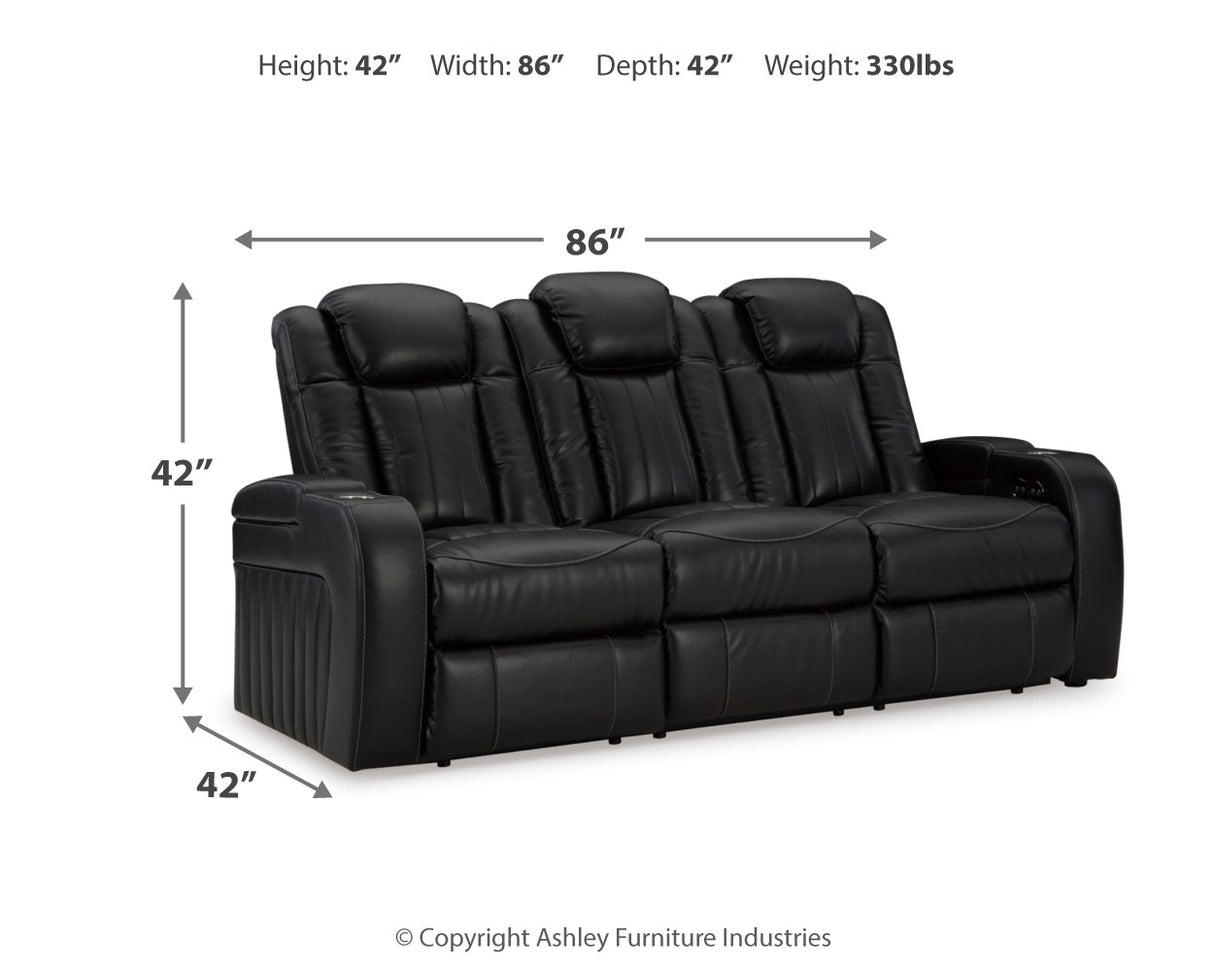 Caveman Den 3-Piece Sofa, Loveseat and Recliner (Power Reclining Sofa, Power Reclining Loveseat with Console, Power Recliner)