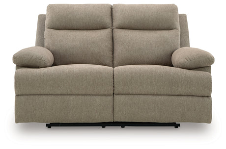 Side-Swipe Reclining Loveseat (Color: Mocha)