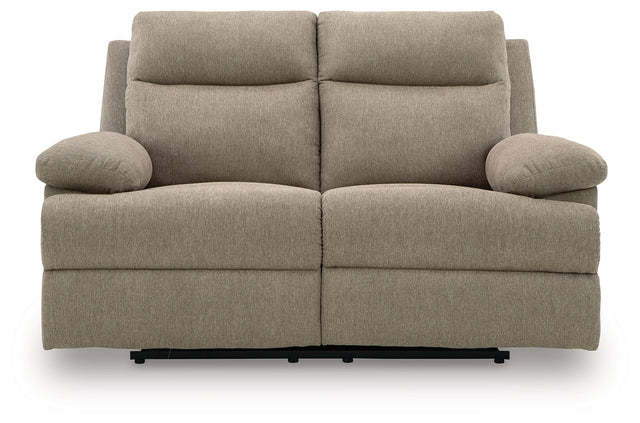Side-Swipe Reclining Loveseat (Color: Mocha)