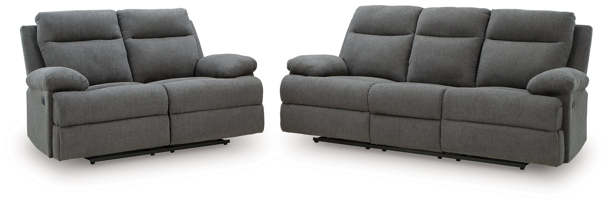Side-Swipe Reclining Sofa and Loveseat