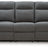 Side-Swipe Reclining Sofa with Drop Down Table (Color: Charcoal)