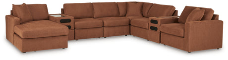 Modmax 8-Piece Sectional with Audio System and Chaise (Color: Spice, Sectional Orientation: Left Arm Facing)