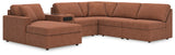 Modmax 6-Piece Sectional with Chaise (Color: Spice, Sectional Orientation: Left Arm Facing)