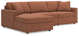 Modmax 3-Piece Sectional with Chaise (Color: Spice, Sectional Orientation: Left Arm Facing)
