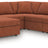Modmax 5-Piece Sectional with Chaise (Color: Spice, Sectional Orientation: Left Arm Facing)