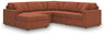 Modmax 5-Piece Sectional with Chaise (Color: Spice, Sectional Orientation: Left Arm Facing)