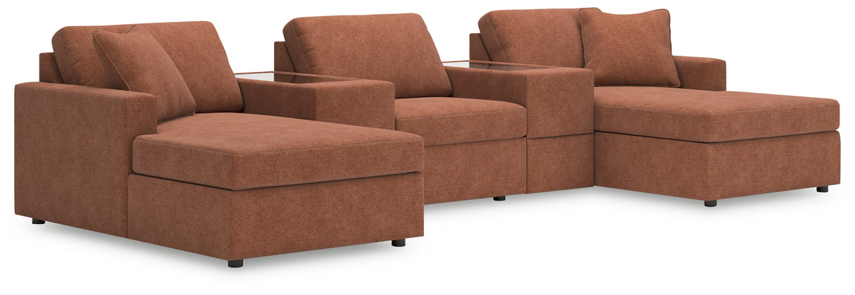Modmax 5-Piece Pit Sectional (Color: Spice)