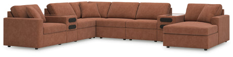 Modmax 8-Piece Sectional with Audio System and Chaise (Color: Spice, Sectional Orientation: Right Arm Facing)