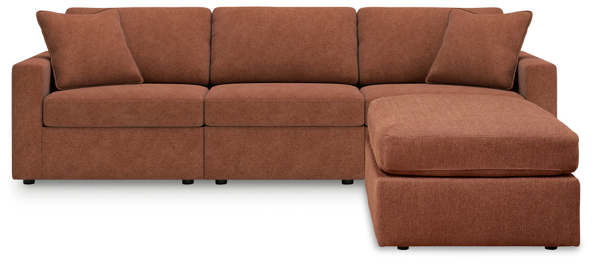 Modmax 4-Piece Sectional with Ottoman (Armless Chair, Left-Arm Facing Corner Chair, Right-Arm Facing Corner Chair, Oversized Accent Ottoman)
