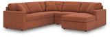 Modmax 5-Piece Sectional with Chaise (Color: Spice, Sectional Orientation: Right Arm Facing)