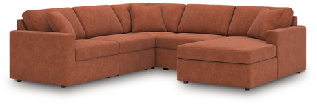 Modmax 5-Piece Sectional with Chaise (Color: Spice, Sectional Orientation: Right Arm Facing)