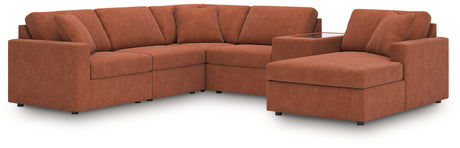 Modmax 6-Piece Sectional with Chaise (Color: Spice, Sectional Orientation: Right Arm Facing)
