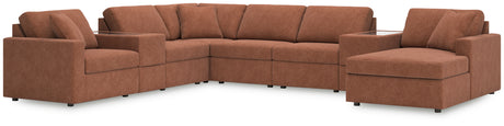Modmax 8-Piece Sectional with Chaise (Color: Spice, Sectional Orientation: Right Arm Facing)