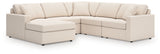 Modmax 5-Piece Sectional with Chaise (Color: Oyster, Sectional Orientation: Left Arm Facing)