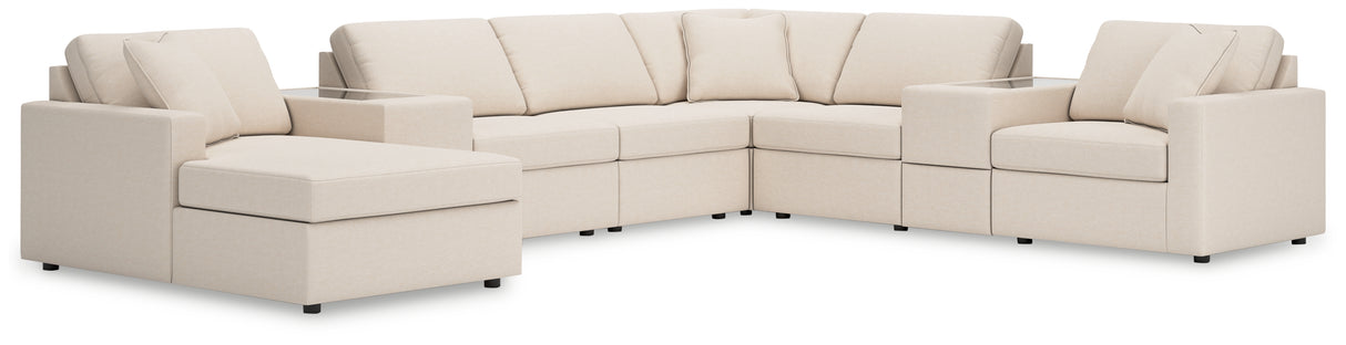 Modmax 8-Piece Sectional with Chaise (Color: Oyster, Sectional Orientation: Left Arm Facing)