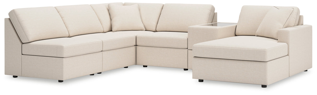 Modmax 6-Piece Sectional with Chaise (Color: Oyster, Sectional Orientation: Right Arm Facing)