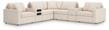 Modmax 7-Piece Balanced Sectional with Audio and Storage Consoles (Color: Oyster)