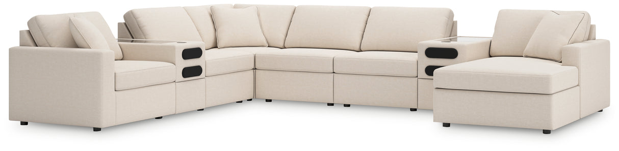 Modmax 8-Piece Sectional with Audio System and Chaise (Color: Oyster, Sectional Orientation: Right Arm Facing)