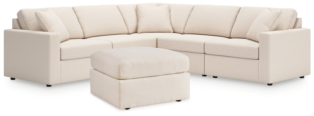 Modmax 6-Piece Sectional with Ottoman (Armless Chair, Armless Chair, Left-Arm Facing Corner Chair, Right-Arm Facing Corner Chair, Wedge, Oversized Accent Ottoman)