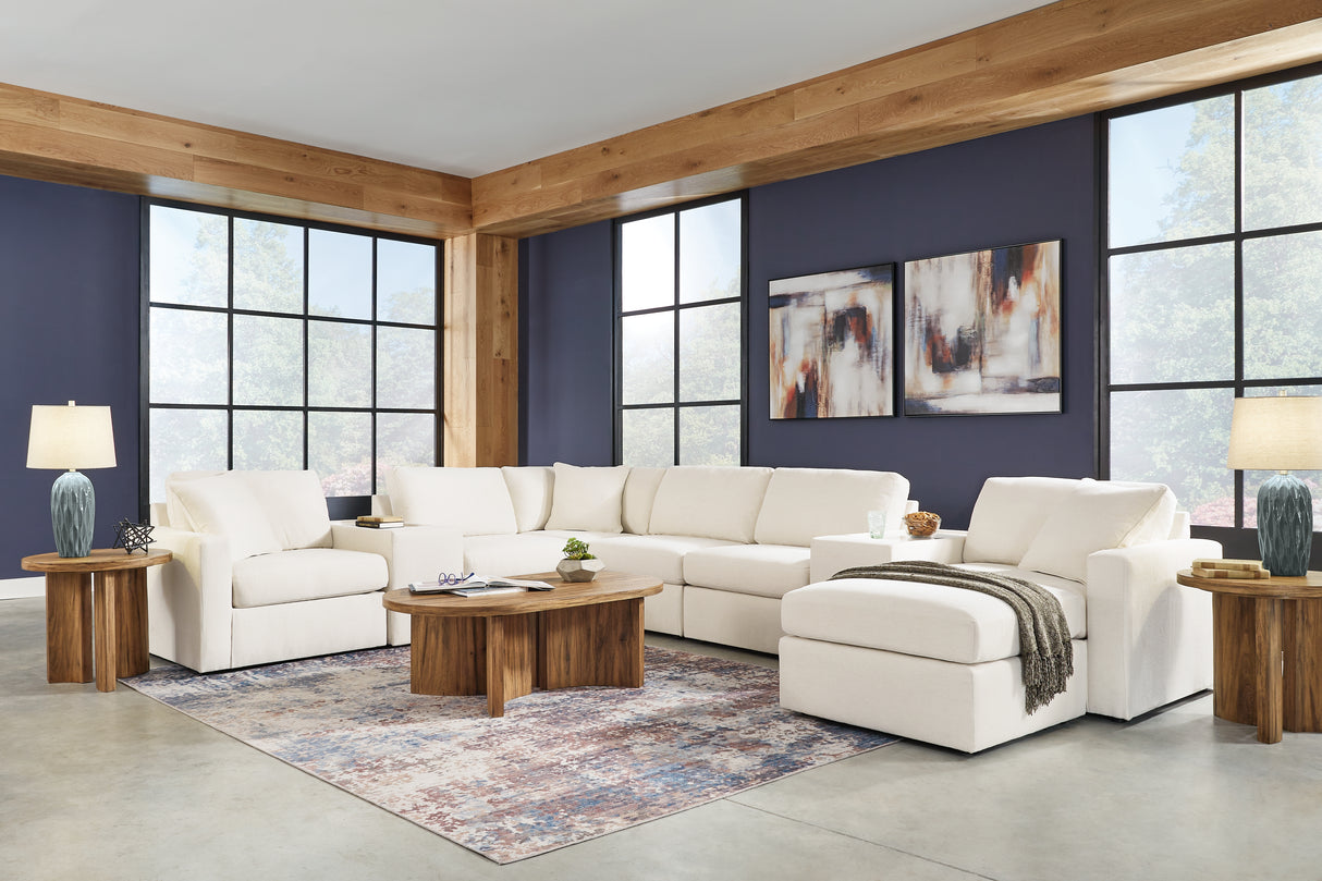 Modmax 8-Piece Sectional with Ottoman (Armless Chair, Armless Chair, Armless Chair, Console with Storage, Left-Arm Facing Corner Chair, Wedge, Oversized Accent Ottoman, Oversized Accent Ottoman)