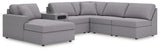 Modmax 6-Piece Sectional with Chaise (Color: Granite, Sectional Orientation: Left Arm Facing)