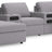 Modmax 5-Piece Double Chaise with Audio Consoles (Color: Granite)