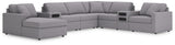 Modmax 8-Piece Sectional with Audio System and Chaise (Color: Granite, Sectional Orientation: Left Arm Facing)