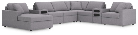 Modmax 8-Piece Sectional with Audio System and Chaise (Color: Granite, Sectional Orientation: Left Arm Facing)
