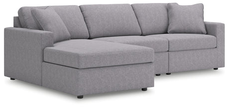 Modmax 3-Piece Sectional with Chaise (Color: Granite, Sectional Orientation: Left Arm Facing)