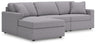 Modmax 3-Piece Sectional with Chaise (Color: Granite, Sectional Orientation: Left Arm Facing)