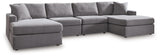 Modmax 4-Piece Sectional with Chaise (Color: Granite)