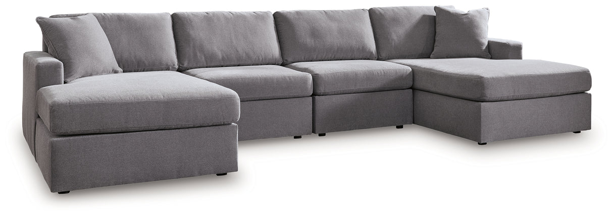 Modmax 4-Piece Sectional with Chaise (Color: Granite)