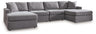 Modmax 4-Piece Sectional with Chaise (Color: Granite)
