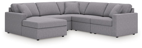 Modmax 5-Piece Sectional with Chaise (Color: Granite, Sectional Orientation: Left Arm Facing)