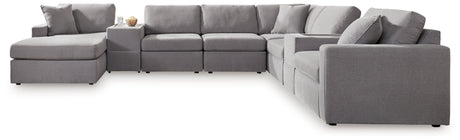 Modmax 8-Piece Sectional with Chaise (Color: Granite, Sectional Orientation: Left Arm Facing)