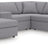 Modmax 6-Piece Sectional with Chaise (Color: Granite, Sectional Orientation: Left Arm Facing)